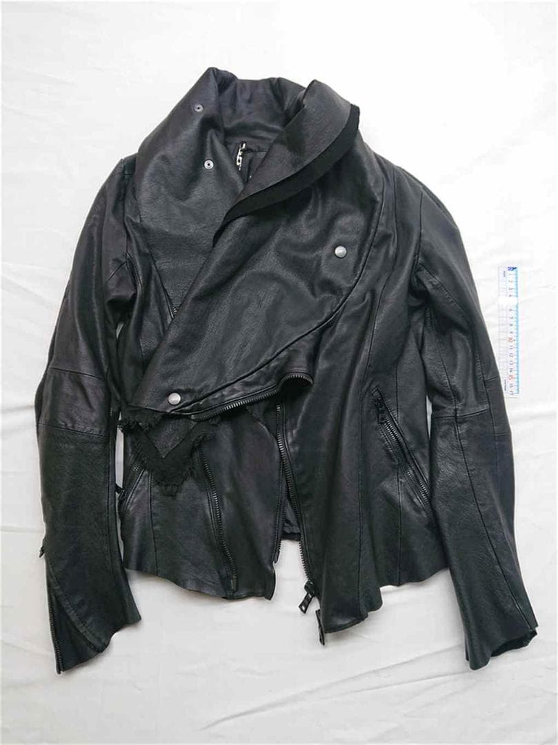 &ジョニーウルフ MFJ5403 レザーライダースジャケット ブラック系 メンズ