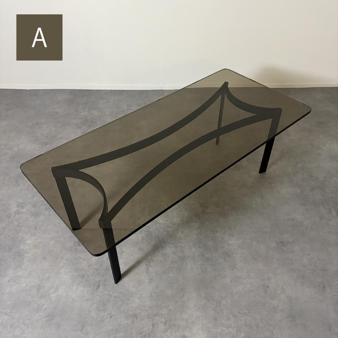 ヴィンテージ　ガラストップ　センターテーブル【A】