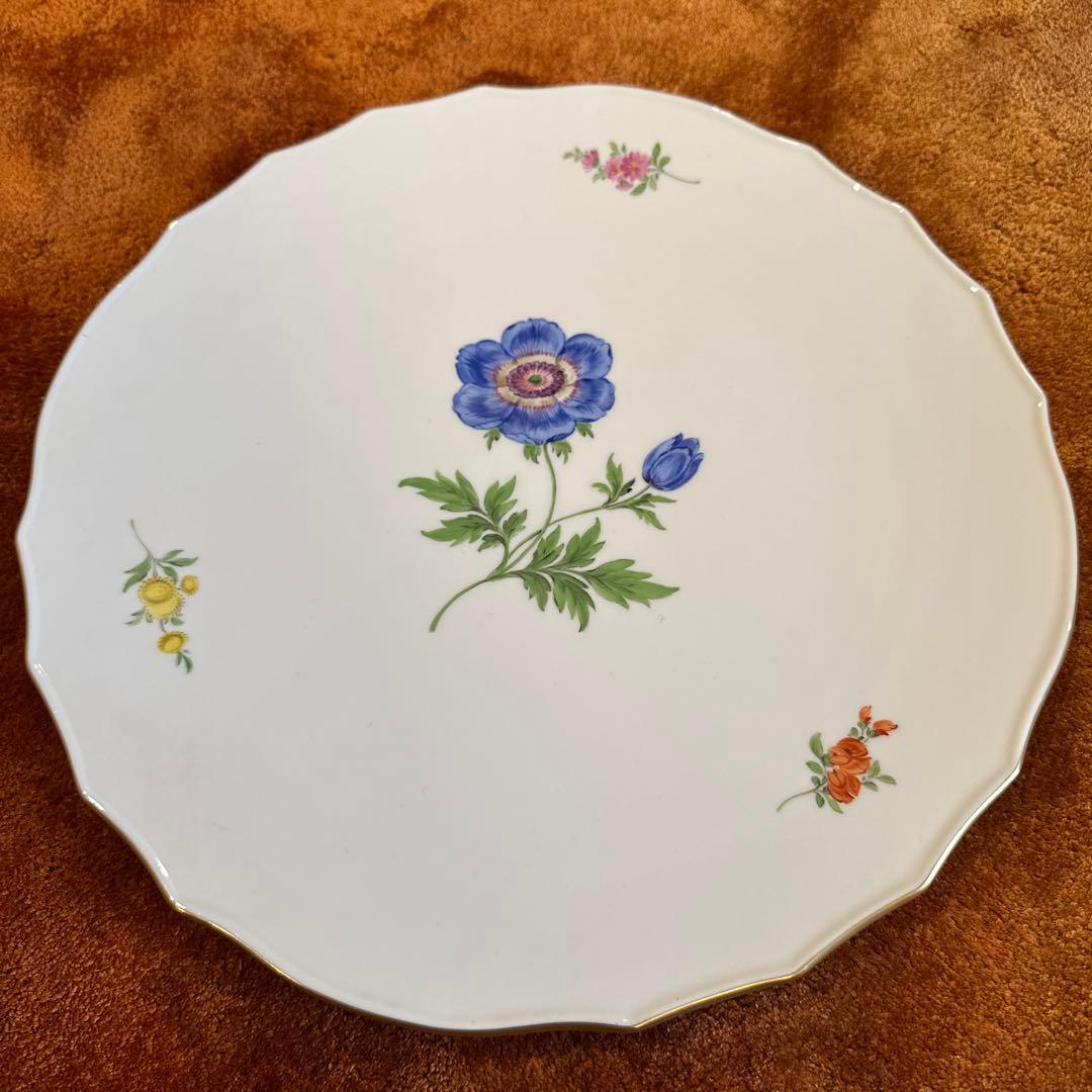 [特割]マイセン　サーヴィスプレート　ベーシックフラワー(アネモネ) 32cm皿