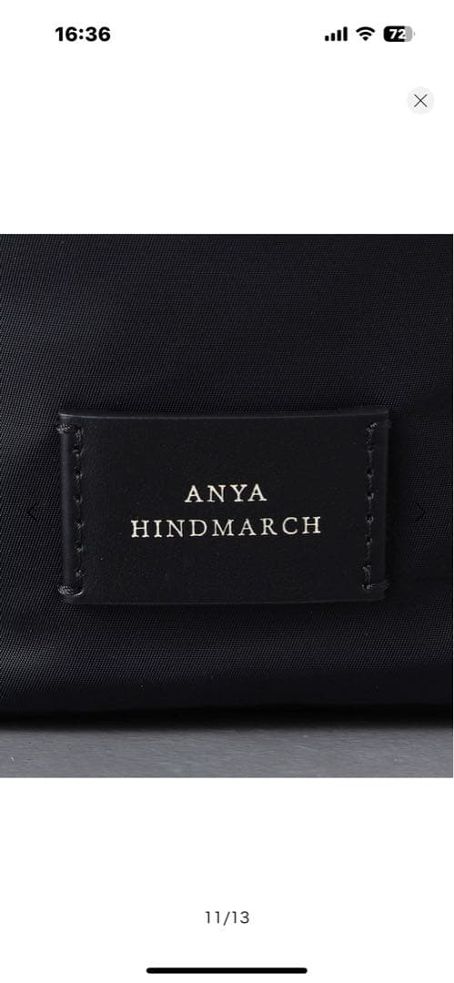 ＜ANYA HINDMARCH＞EYES ドローストリングポーチ