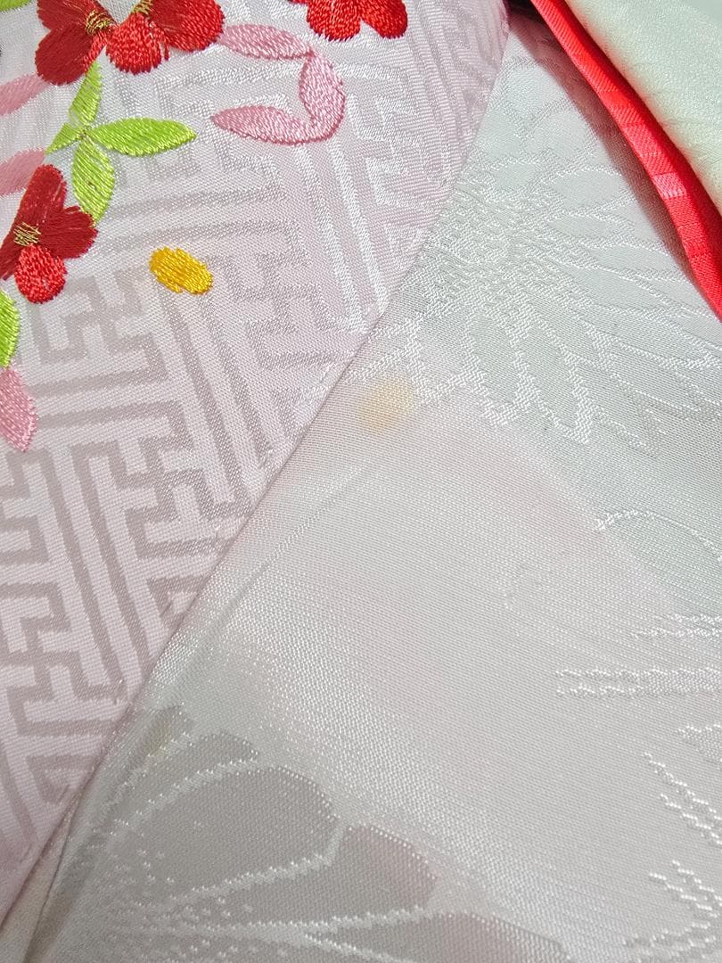 七五三　7歳　部分絞り　正絹　着物　セット　女の子 *c68