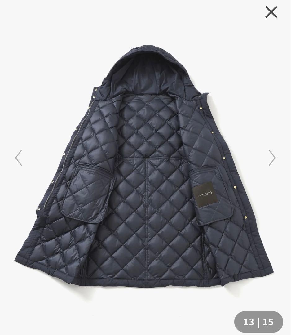 美品◼️マッキントッシュロンドン　ダウンキルトフーデットコート　44