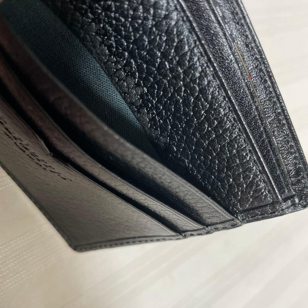 BURBERRY バーバリー 2つ折り財布 レザー ブラック 未使用 劣化あり