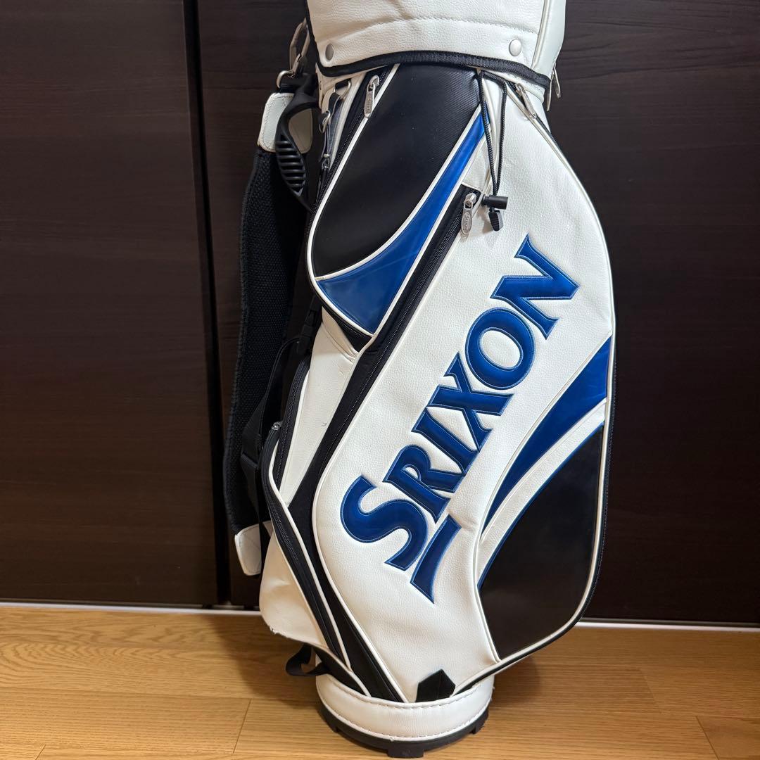 Srixon キャディバッグ ゴルフバッグ ホワイト・ブラック・ブルー