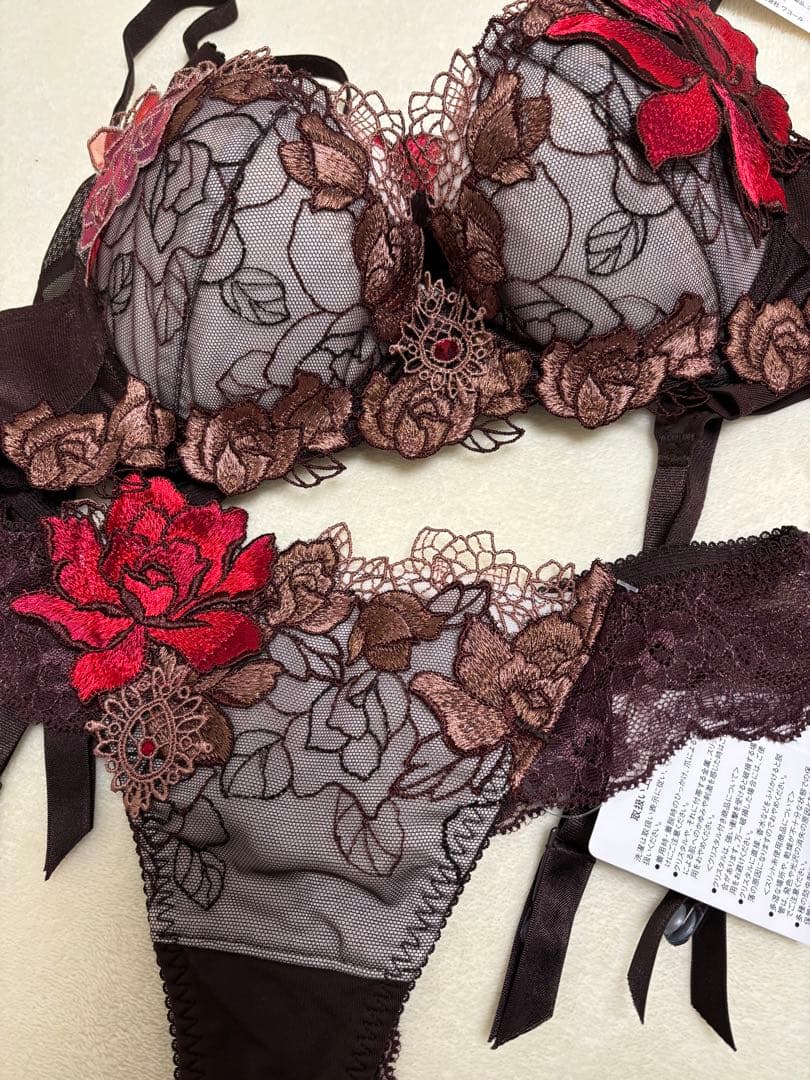 ワコール　サルート　76 ブラ　Tバックショーツ　ガーターベルト　空中庭園