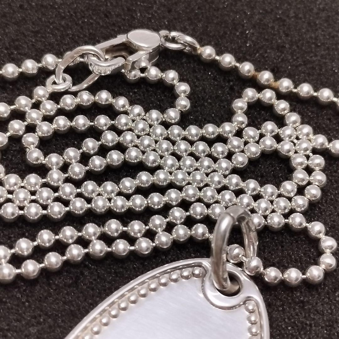 GUCCI オーバル プレート ネックレス 925 ボールチェーン