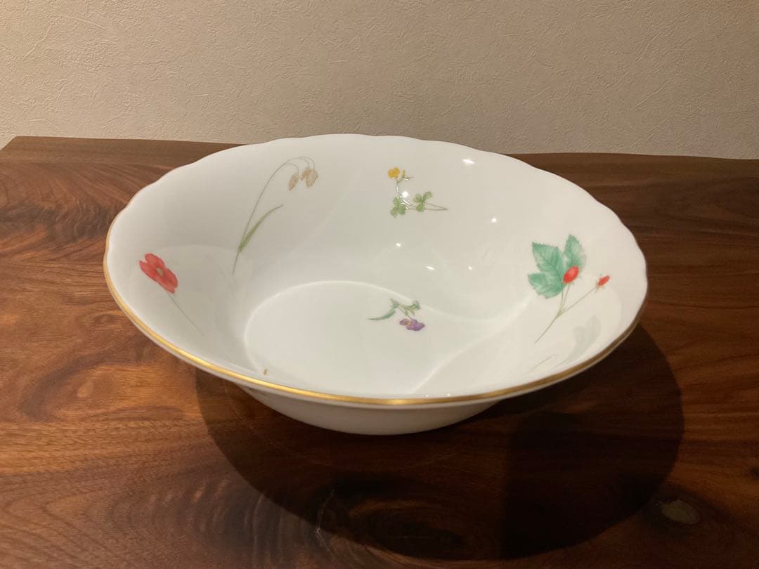 ☺️新品未使用❣️香蘭社 花柄 金色縁取り 大鉢1+中鉢5 切立鉢