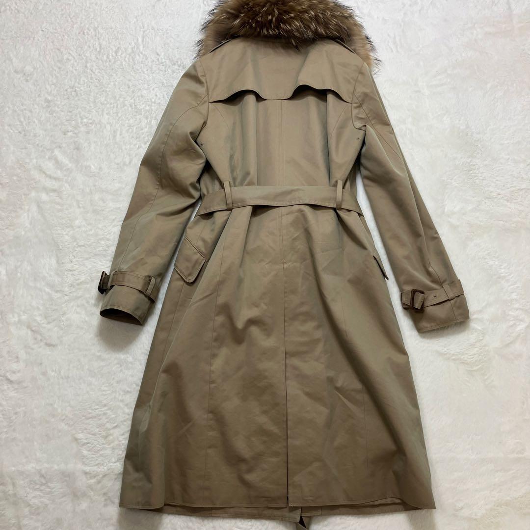 美品✨ロペ ラクーンファー チェックウールライナー 3way トレンチコート L