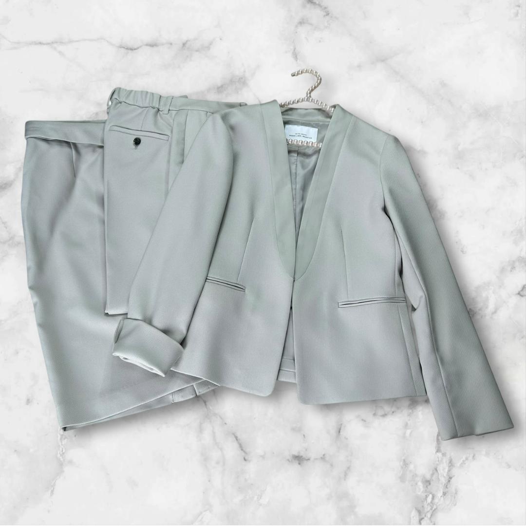 グリーンレーベルリラクシング　スーツ　3点セット　ノーカラー　大きいサイズ