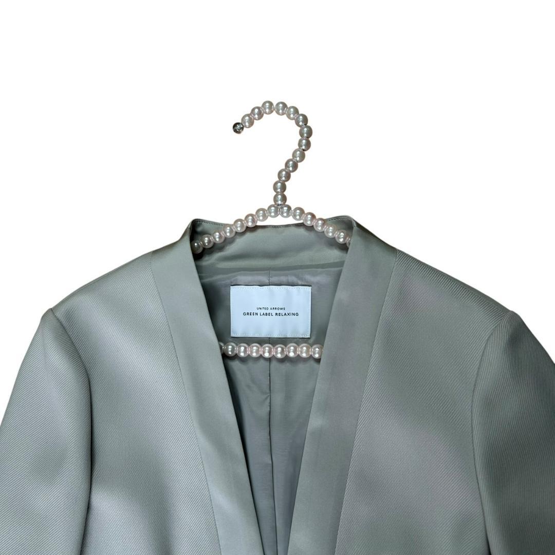 グリーンレーベルリラクシング　スーツ　3点セット　ノーカラー　大きいサイズ