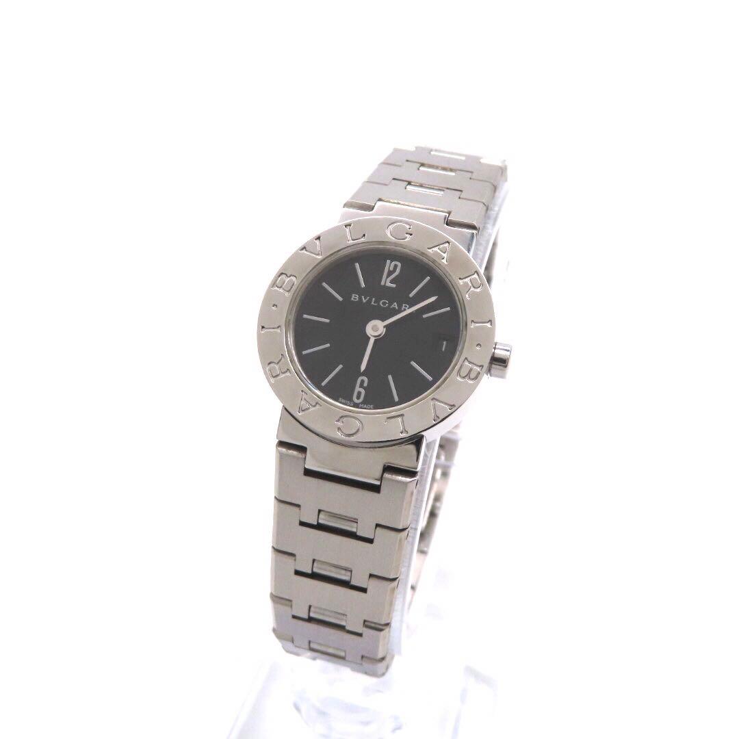 ☆極美品 BB23SS BVLGARI ブルガリ 時計 ブラック レディース
