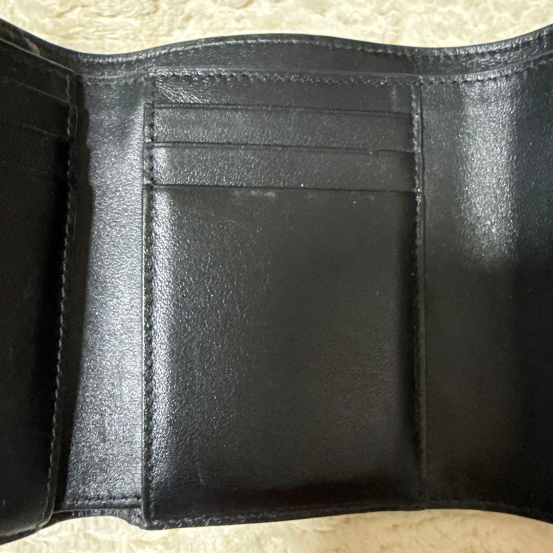 JIMMY CHOO ブラックレザー三つ折り財布