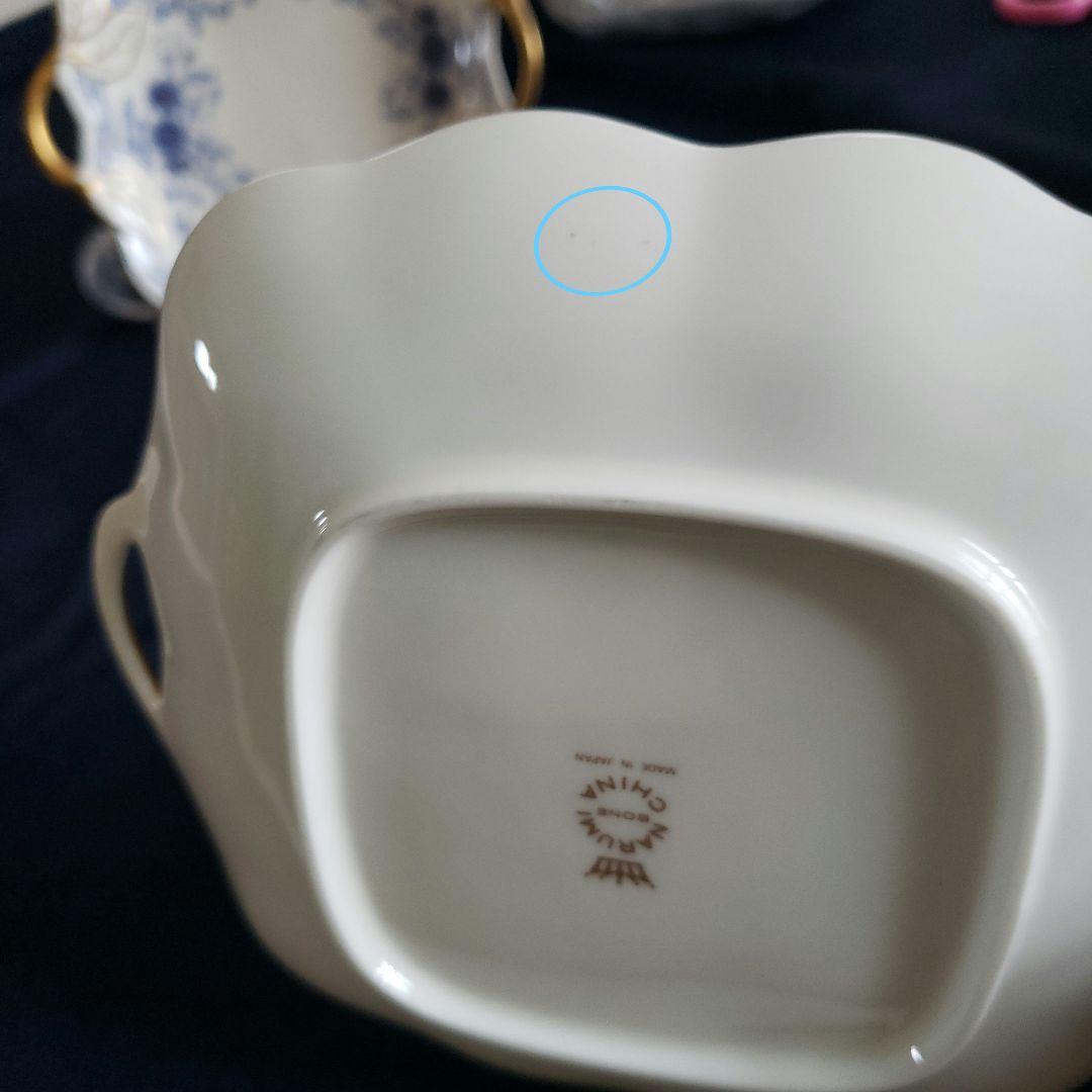☆美品☆ナルミボーンチャイナ　ミラノ　小皿　取手付き 6枚