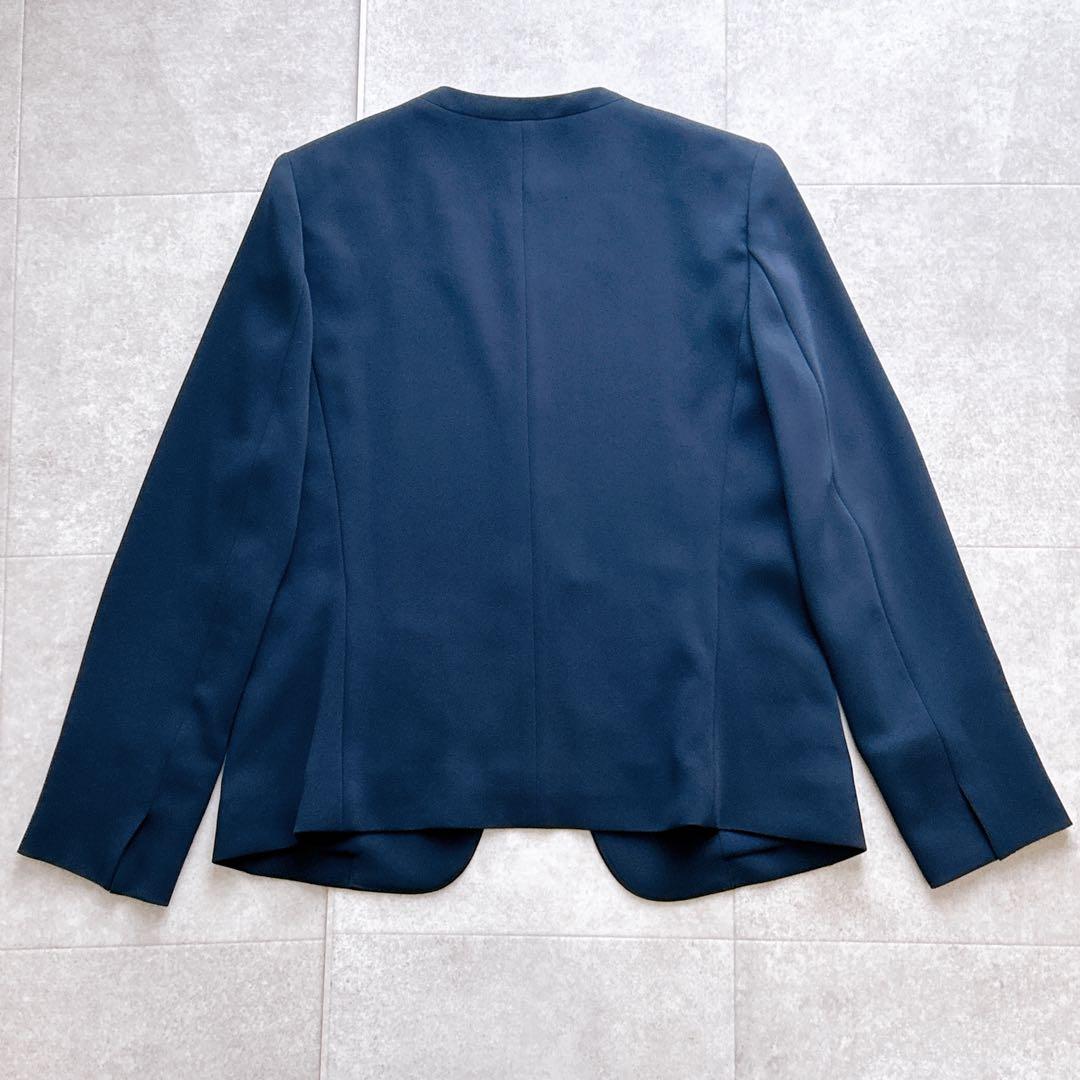 極美品✨ PLST トリアセブランド ノーカラー セットアップ 紺 M 2023