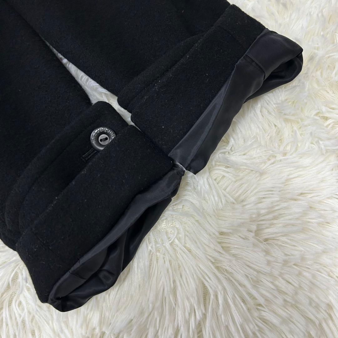 【極美品/M】バーバリー チェスターコート アウター カシミヤ Aライン 黒