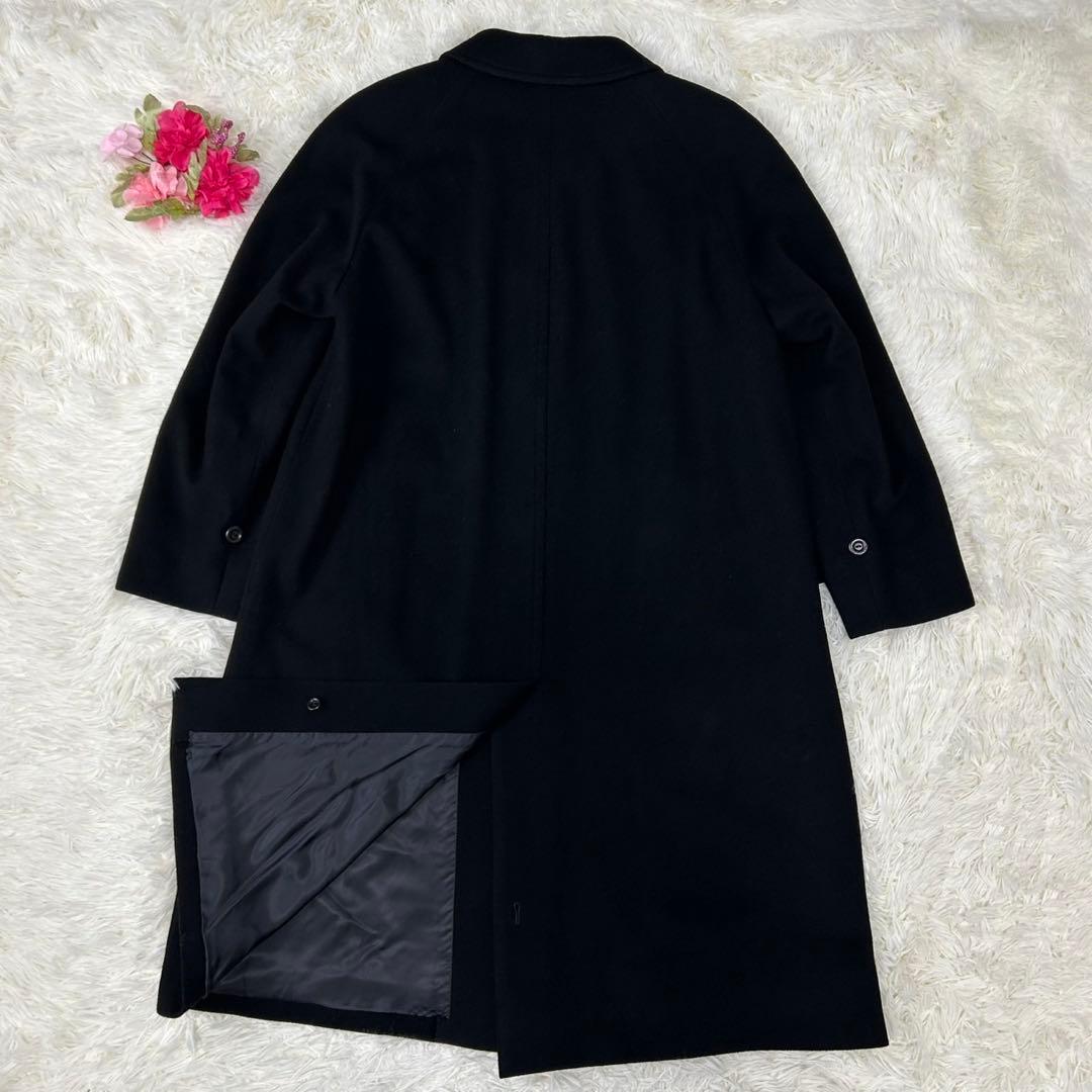 【極美品/M】バーバリー チェスターコート アウター カシミヤ Aライン 黒