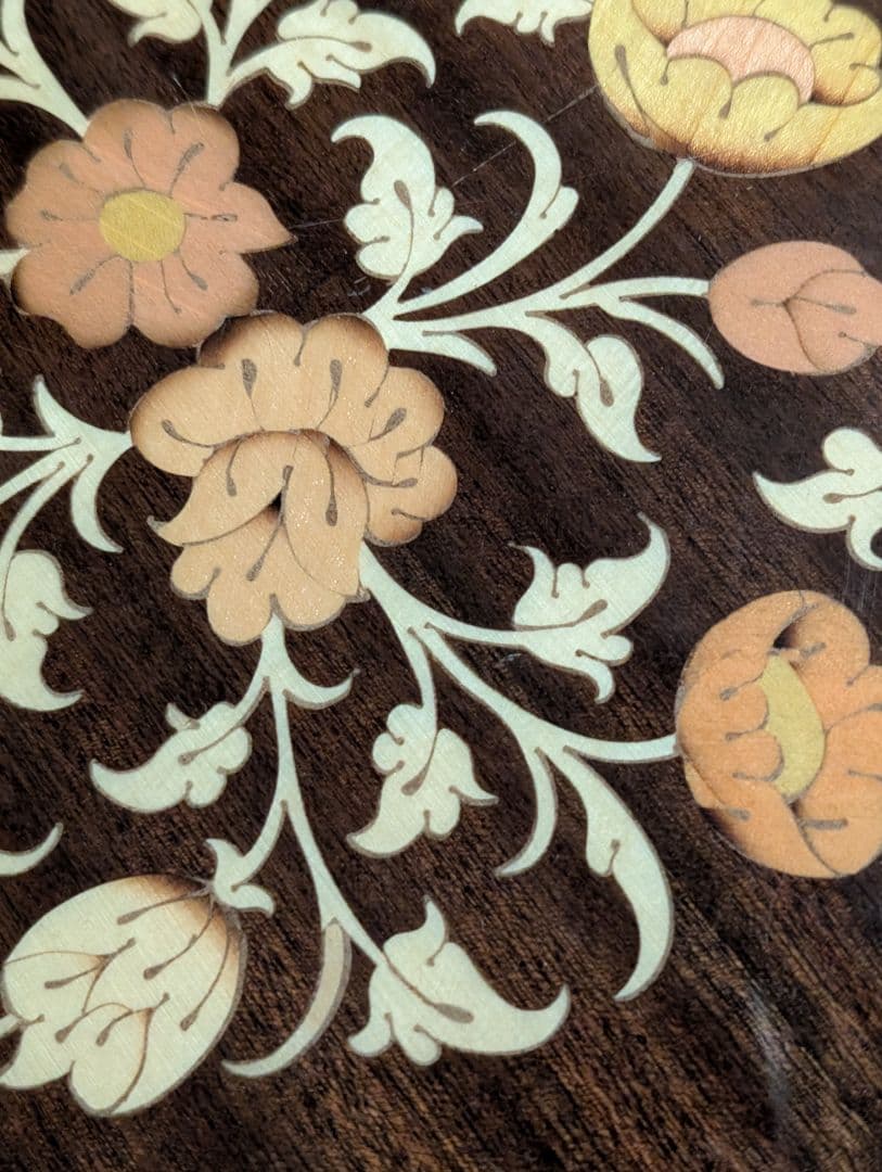 花模様八角形木製テーブル✶ITALY✶