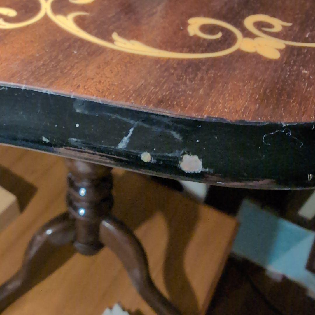 花模様八角形木製テーブル✶ITALY✶