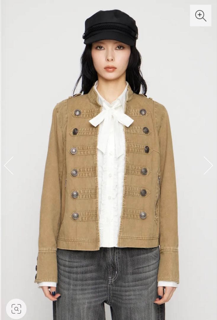 【LAGUA GEM】コットンナポレオンジャケット　ベージュ