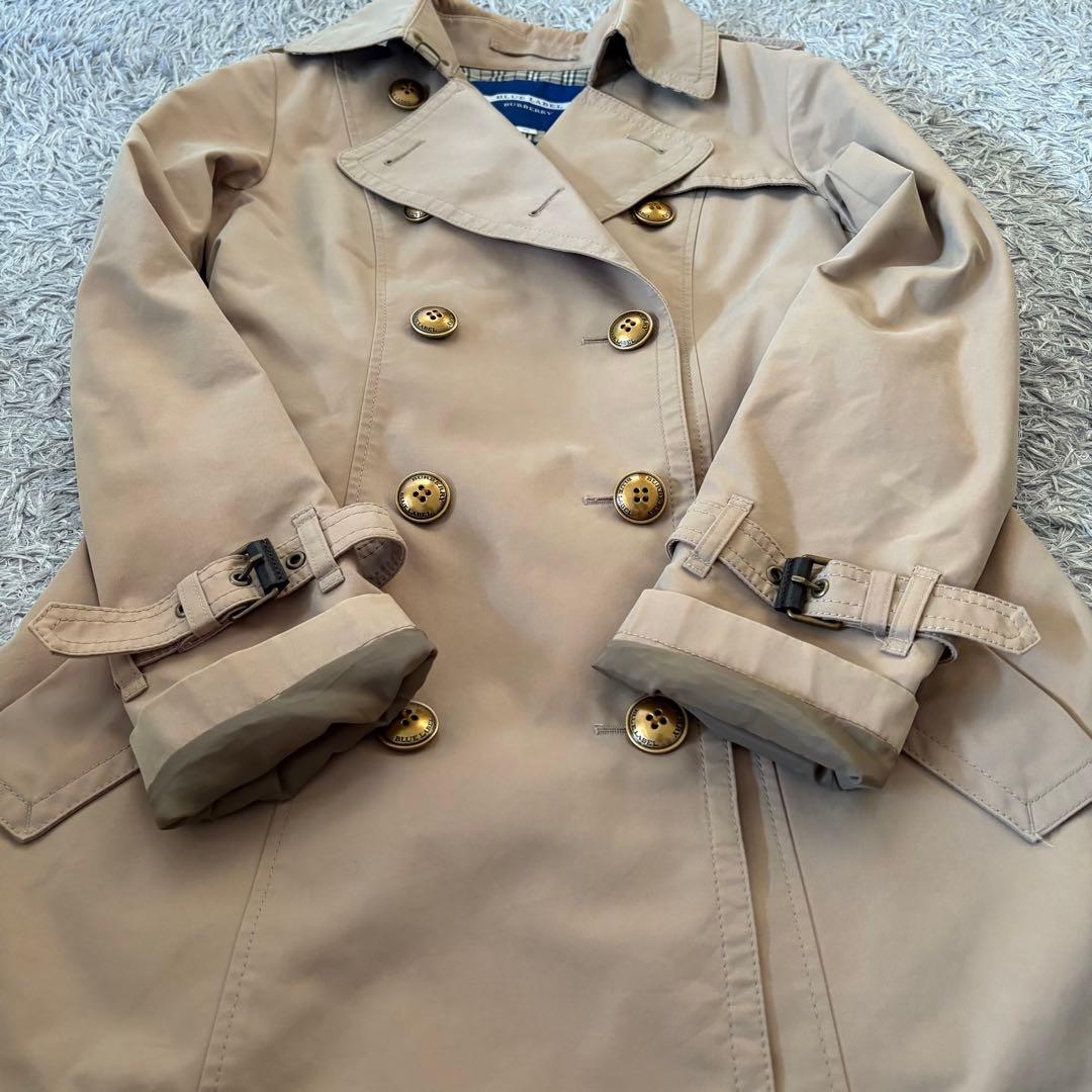 【サイズ36】BURBERRYバーバリー トレンチコート ノバチェック 金ボタン