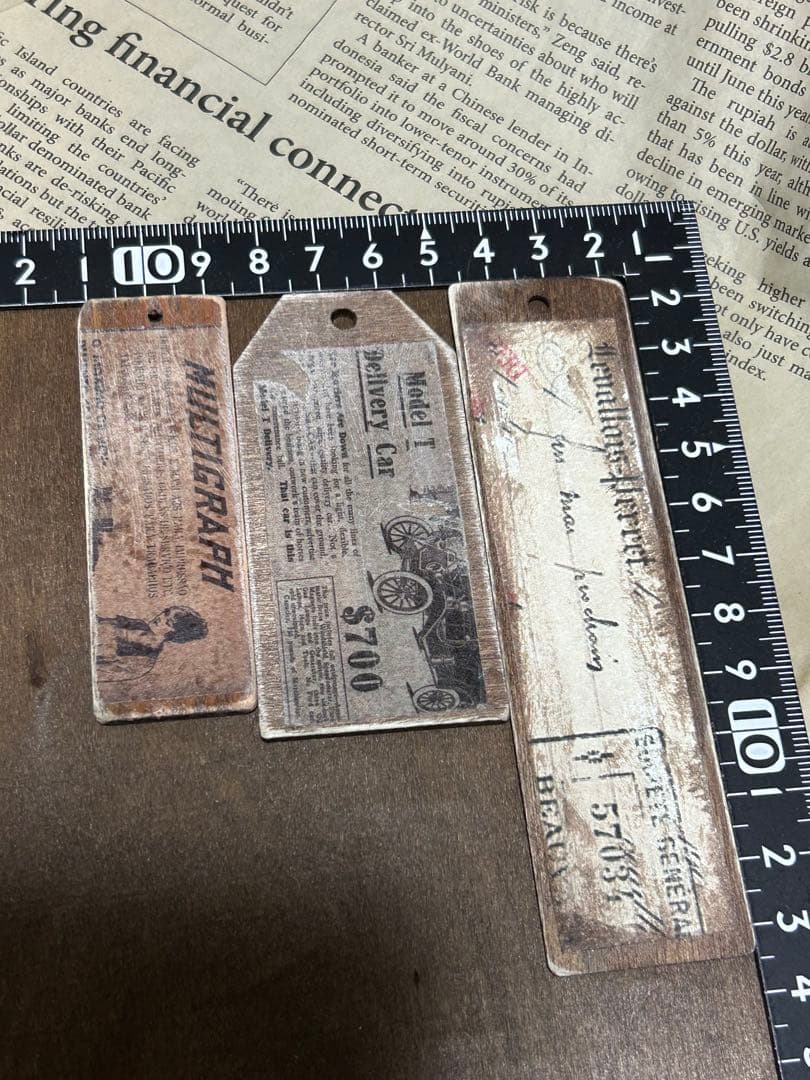 ウッドタグ大きめ　シャビーNo.789
