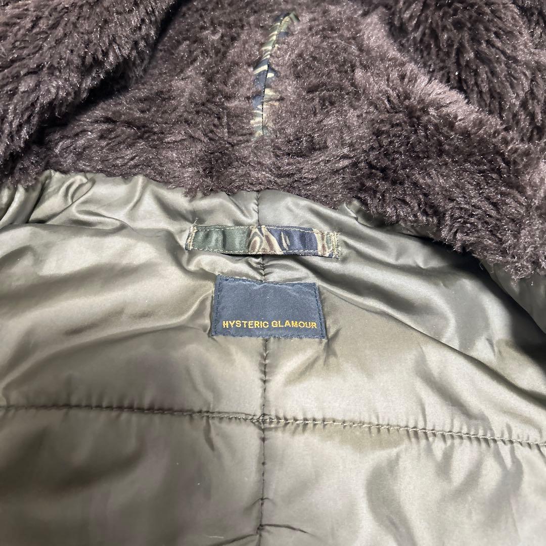 Hysteric Glamour迷彩色ファー付きミリタリージャケット