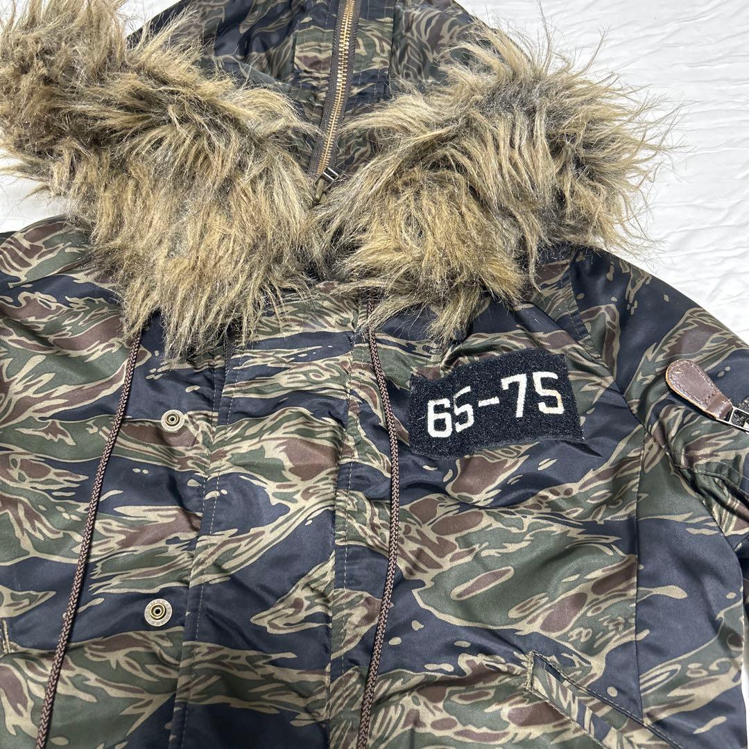Hysteric Glamour迷彩色ファー付きミリタリージャケット
