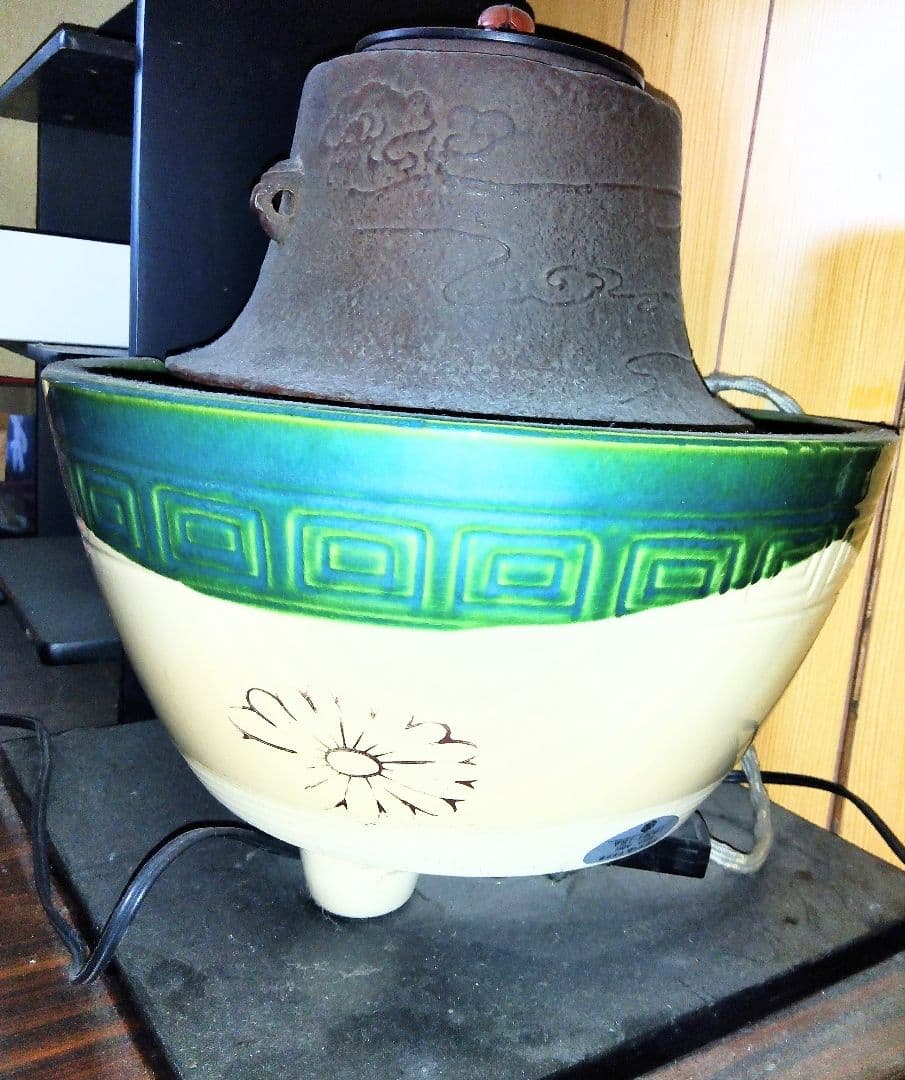 茶道具 風炉型電熱機と釜セット 野々田商店