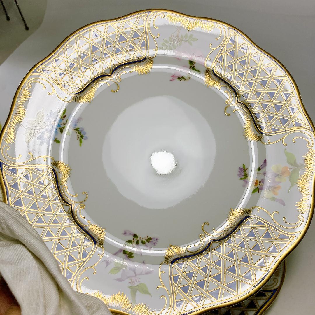 ヘレンド ブルーダイヤモンド マスターペインターサイン プレート2枚|1559|