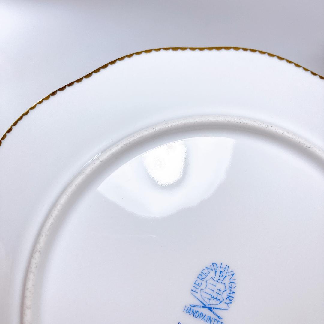 ヘレンド ブルーダイヤモンド マスターペインターサイン プレート2枚|1559|