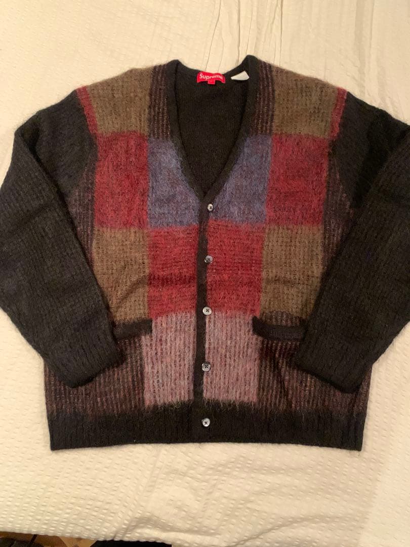 supreme Brushed Grid Cardigan L シュプリーム