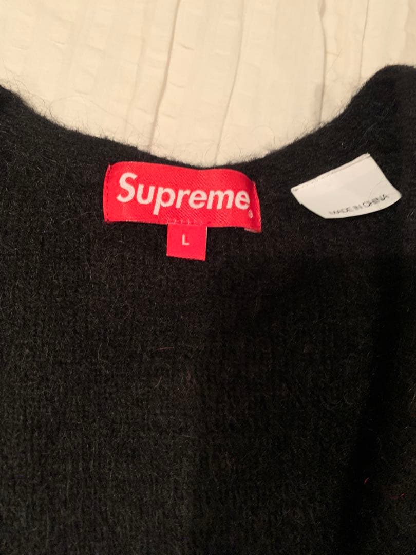 supreme Brushed Grid Cardigan L シュプリーム
