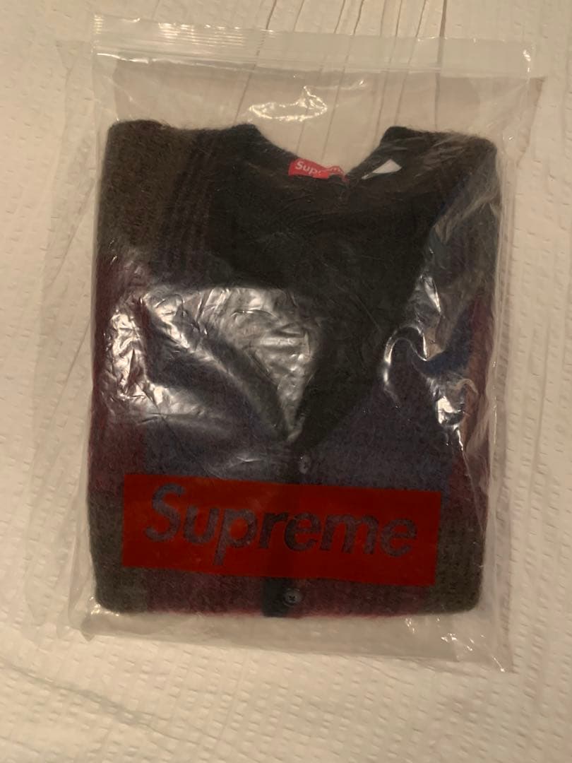 supreme Brushed Grid Cardigan L シュプリーム