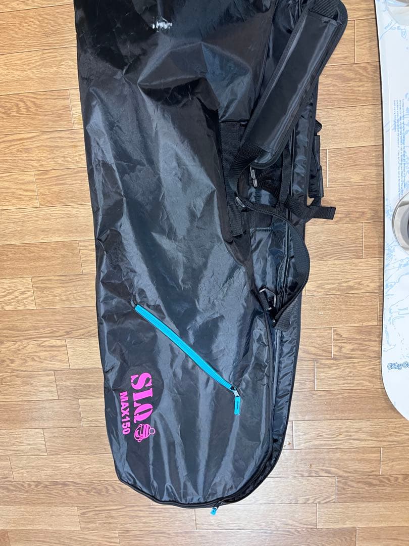 スノーボード ホワイトベース 青グラフィック セットキスマーク板142㎝