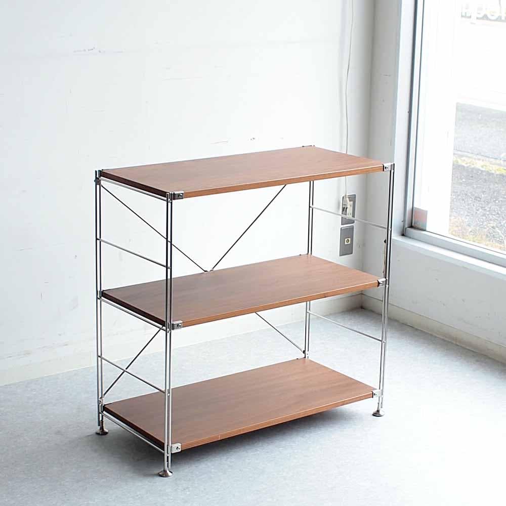 無印良品/MUJI ウォールナット材 ステンレスユニットシェルフ ZR24446