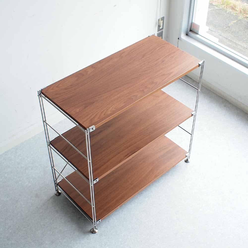 無印良品/MUJI ウォールナット材 ステンレスユニットシェルフ ZR24446