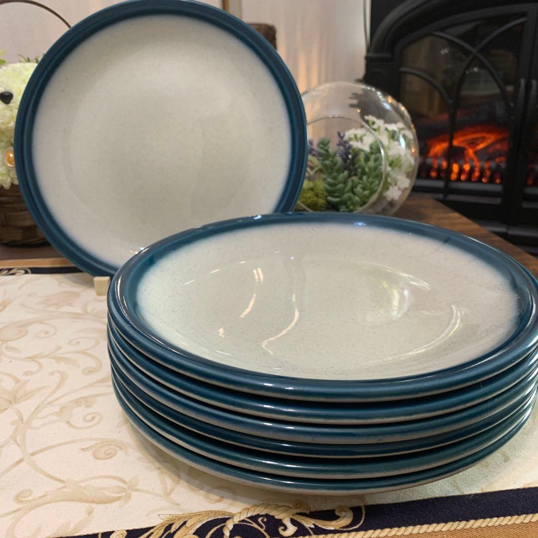 希少　ウェッジウッド ブルーパシフィック　22.5cmディナープレート 7枚