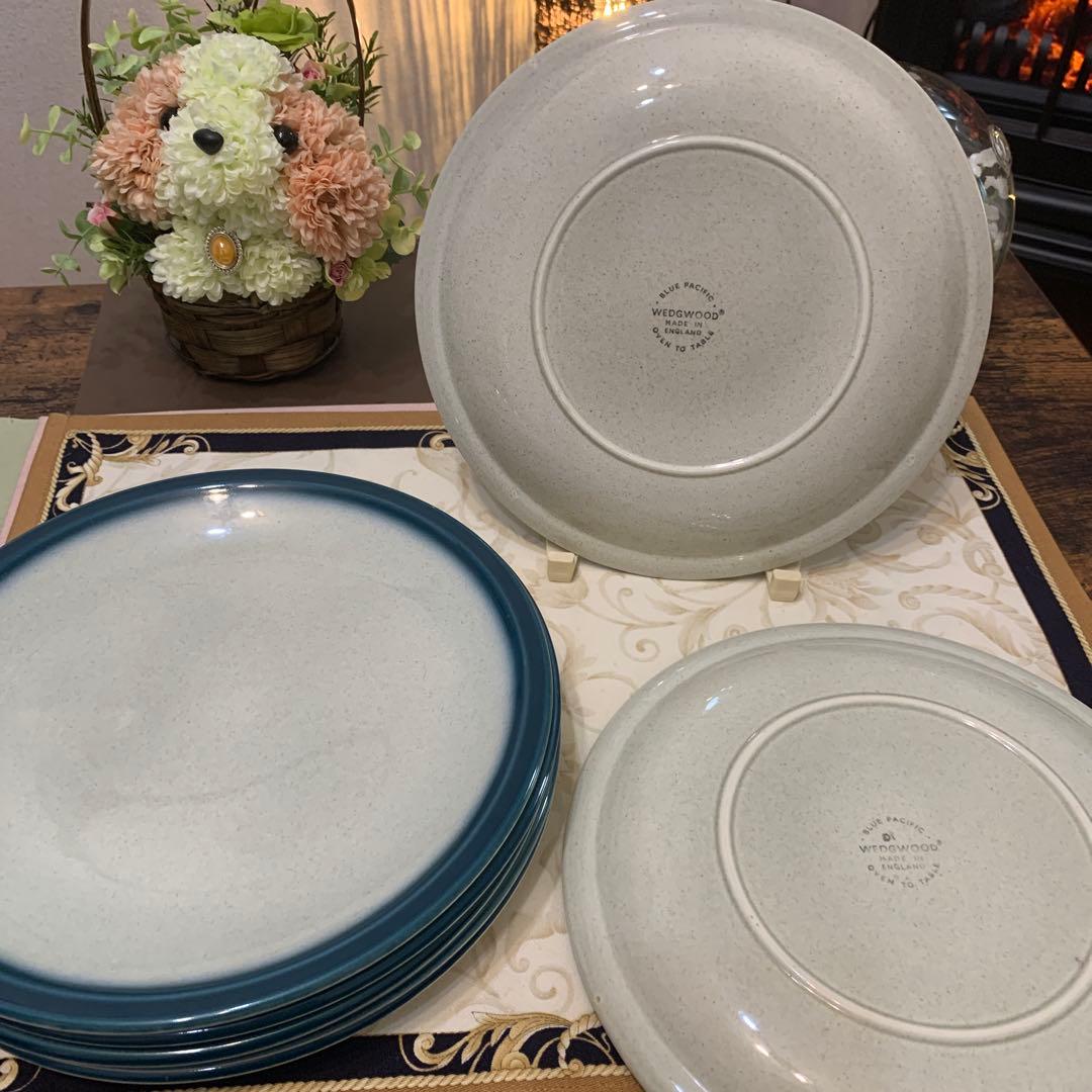 希少　ウェッジウッド ブルーパシフィック　22.5cmディナープレート 7枚
