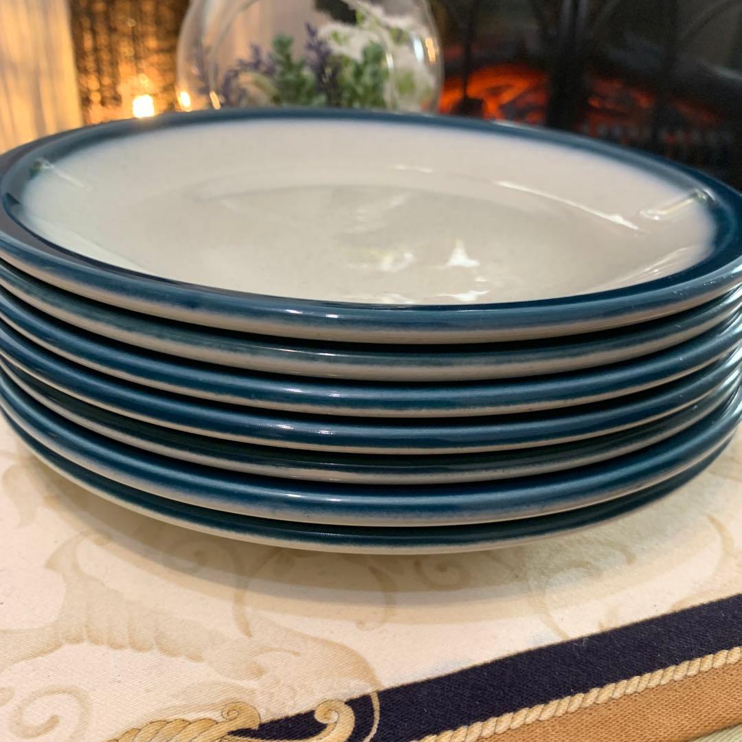 希少　ウェッジウッド ブルーパシフィック　22.5cmディナープレート 7枚