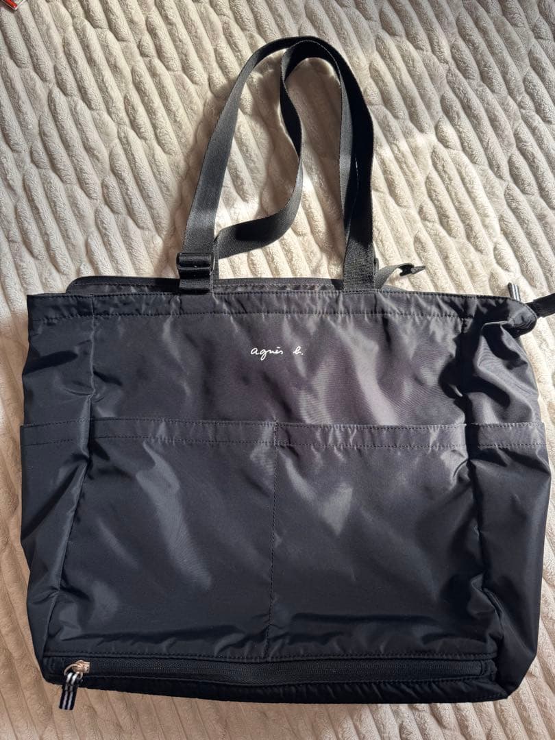 agnès b. ロゴペアレンツバッグ　マザーズバッグ