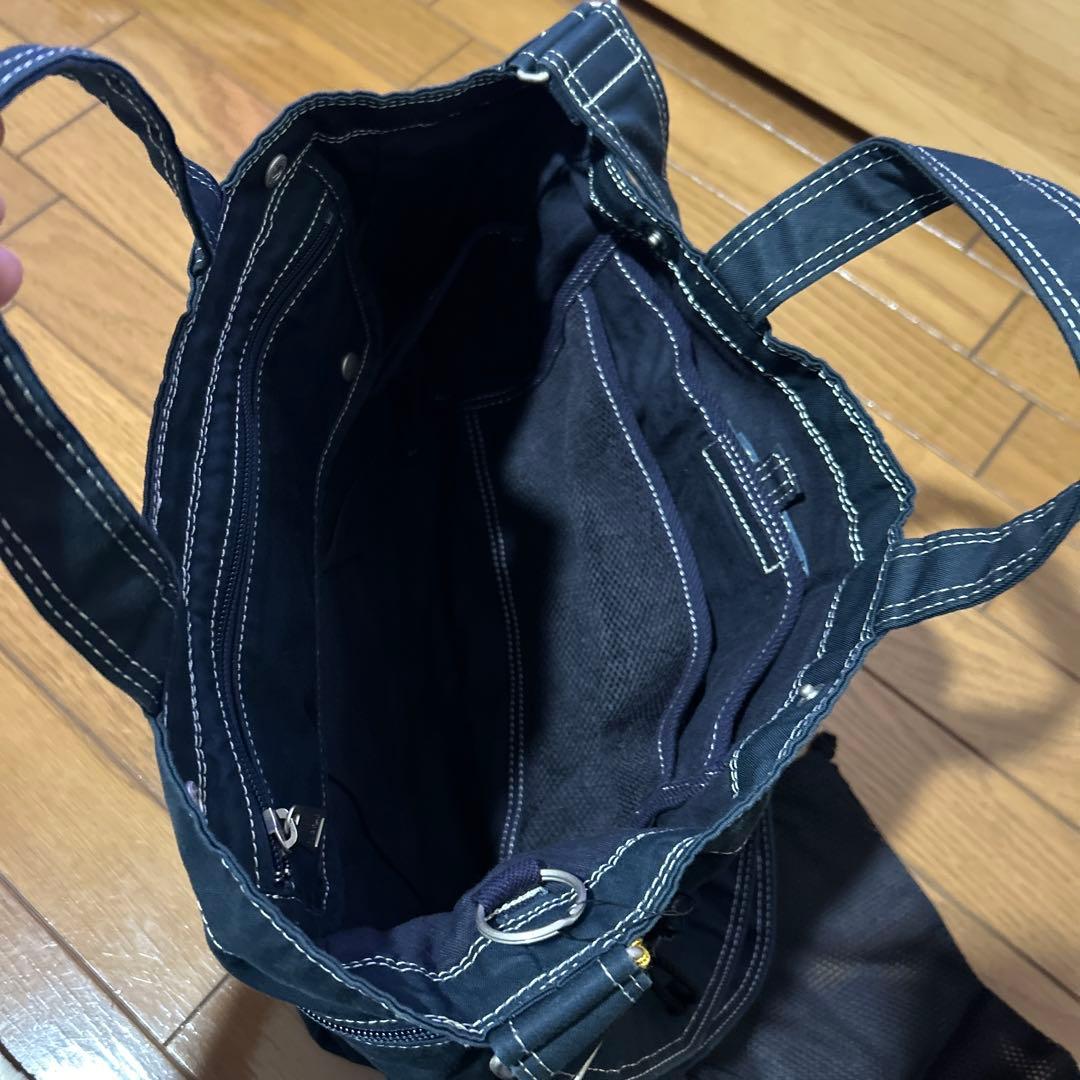 PORTER フェイバー SHOULDER TOTE BAGコットン ネイビー