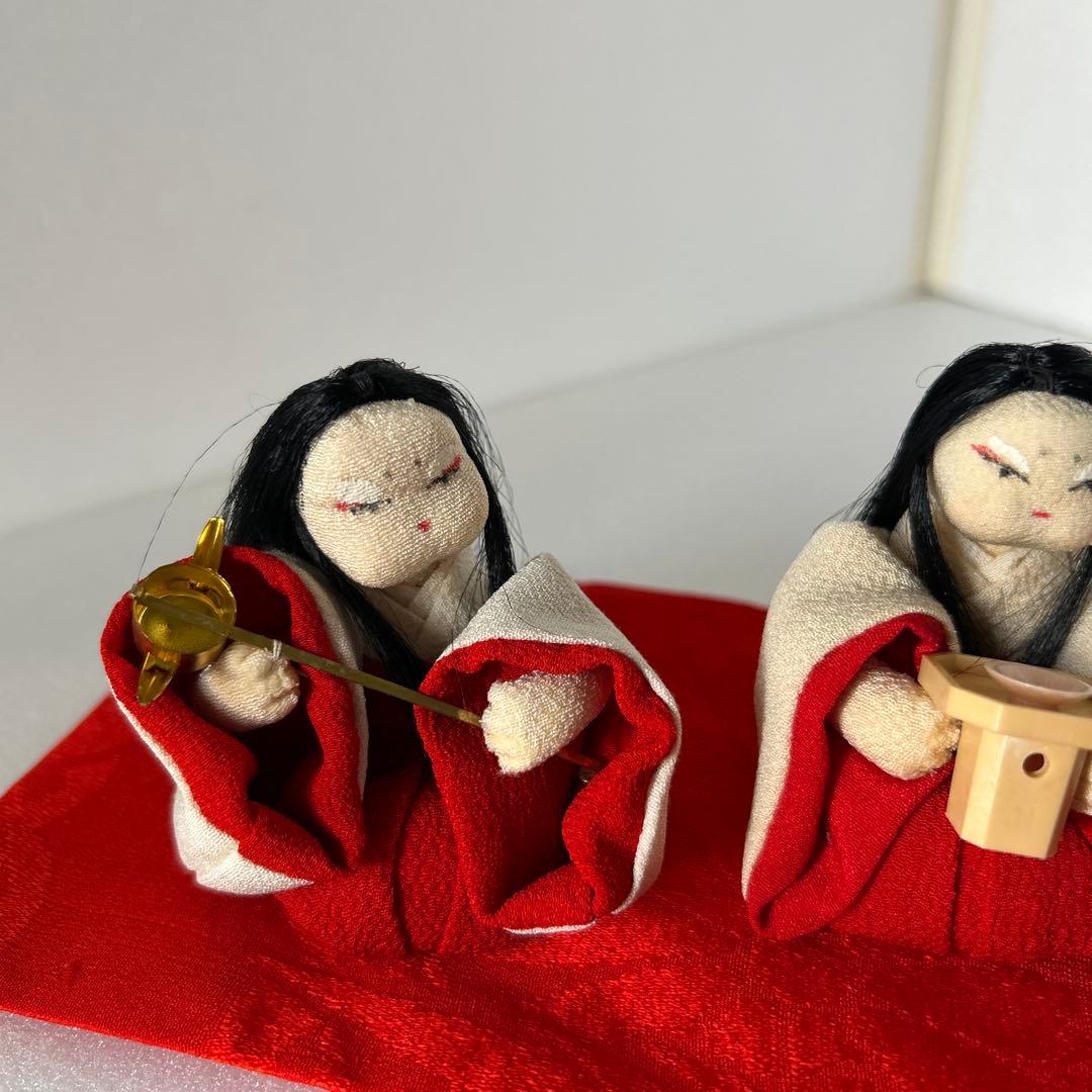 創作人形　粘土　お雛様　江戸縮緬　縮緬細工　ハンドメイド