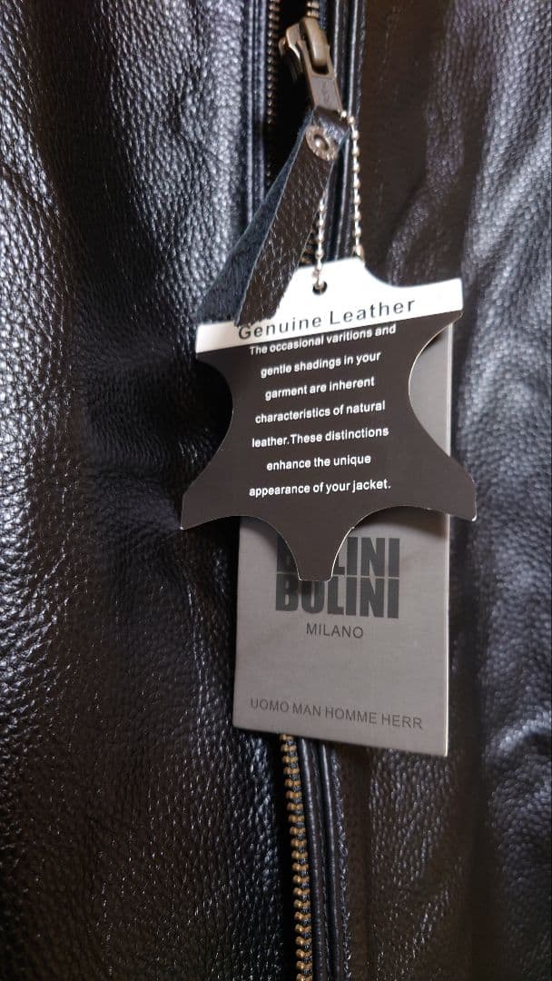 【本日のみ値下げ】BOLINI レザーシングルライダースジャケット(48)