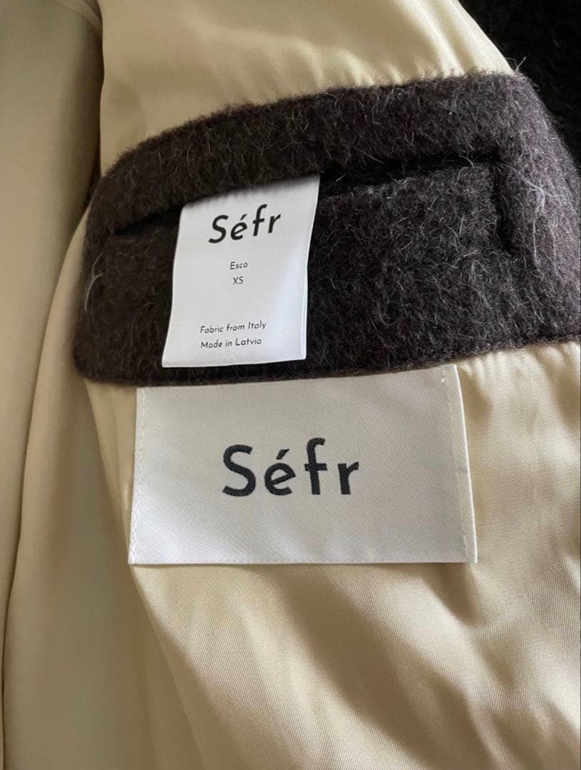 sefr セファー　モヘア混コート