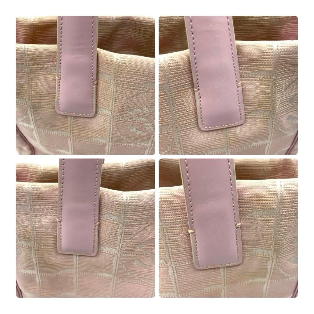 小ぶり希少❤︎CHANELピンクシャネルニュートラベルラインココマークミニトート