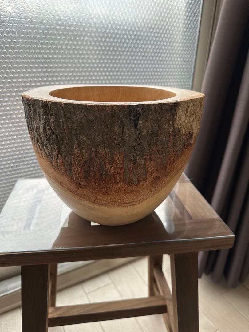 【stem】マンゴーウッド ボウル MEDIUM 木製プランター 鉢カバー