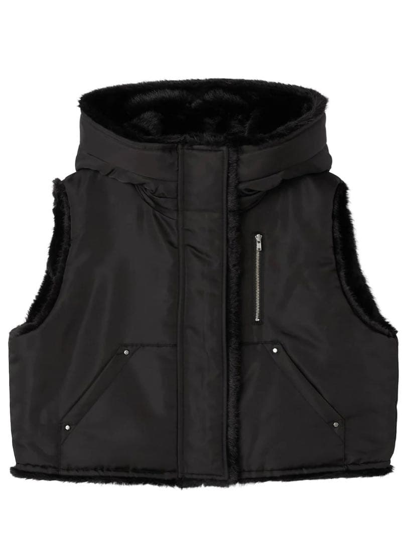 glam lips 2WAY リバーシブル ショート FUR ベスト