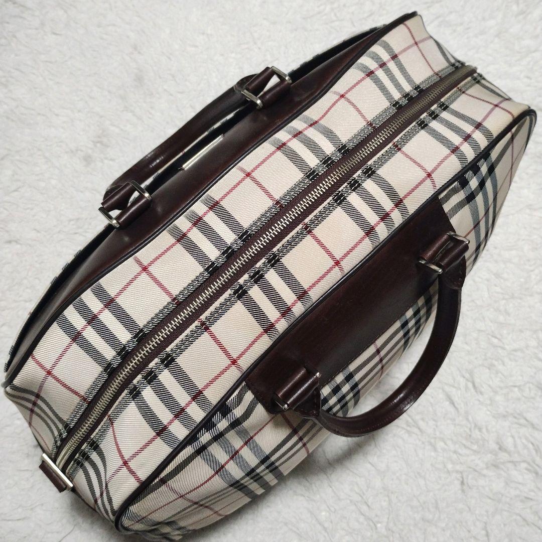 【美品】大容量 BURBERRY バーバリー ボストンバッグ ノバチェック