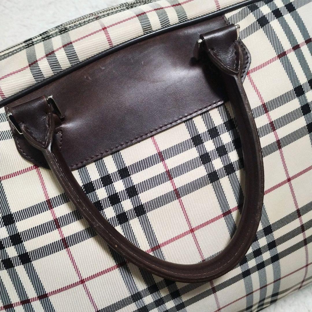 【美品】大容量 BURBERRY バーバリー ボストンバッグ ノバチェック