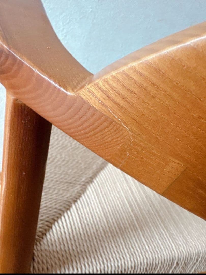 ペーパーコードチェア北欧デザインアームチェアリプロダクト品　ブラウン